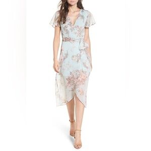 Leith Wrap Floral Midi Dress